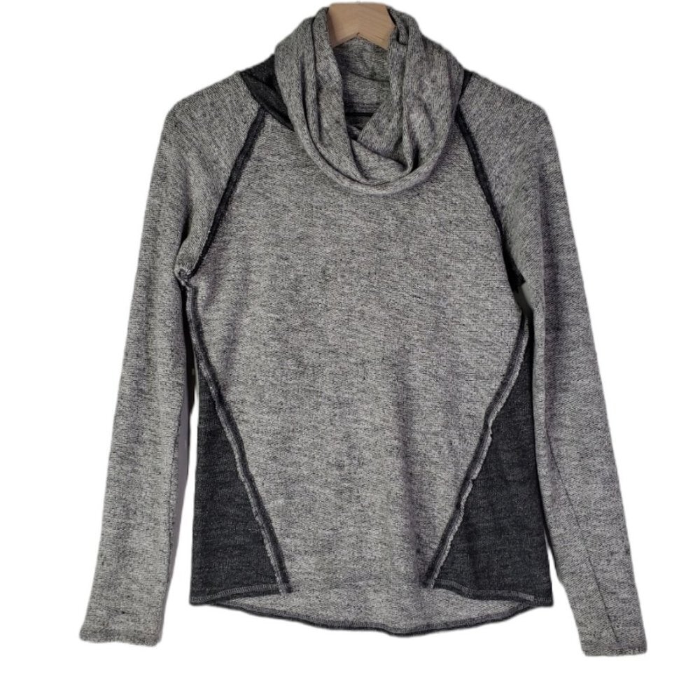 Kuhl Nova Pullover Sweater‎ Fleece Top M Cowl Neck Grey